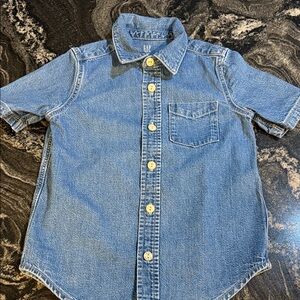 GAP Kids Light Blue Button-Up Shirt